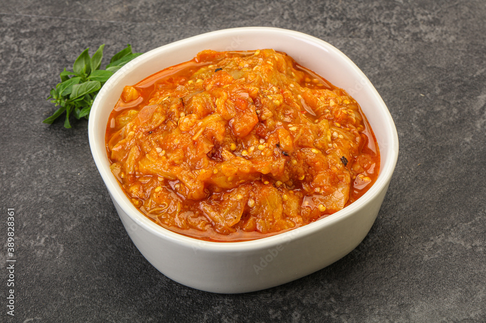 Caucasian cuisine - Mangal salad with vegetables Caucasian cuisine - Mangal salad with vegetables