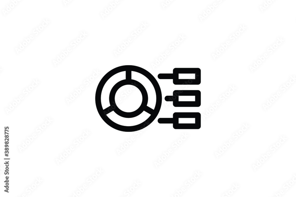 Infographic Outline Icon - Circle Chart Infographic Outline Icon - Circle Chart