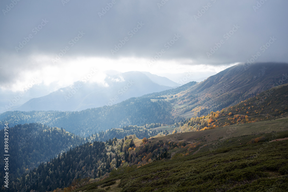Autumn in the mountains of Sochi.