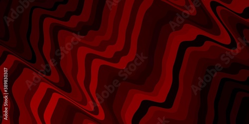 Dark Red vector pattern with curves.