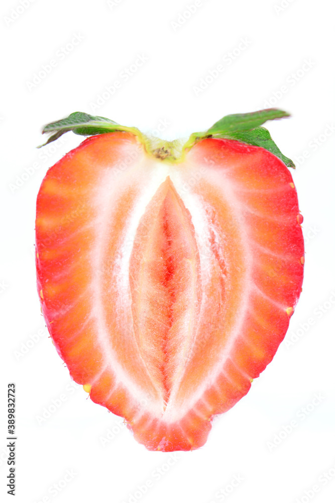 Strawberries on a white background