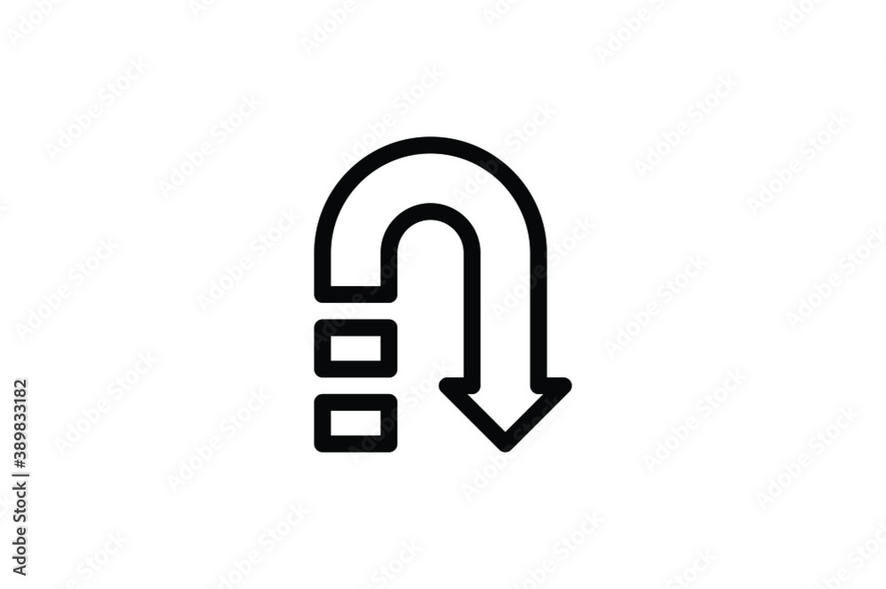 Infographic Outline Icon - Return Target Infographic Outline Icon - Return Target
