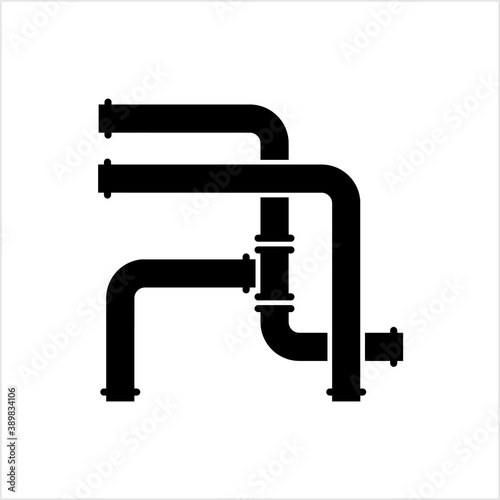Pipe Icon, Pipe Fitting Icon, Water, Gas, Oil Pipeline, Plumbing Work