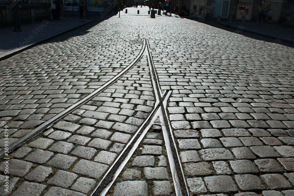 Rails de Tramway Stock Photo Adobe Stock