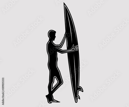 Surfing Dry Bag,Boardshorts,Rash Guard,Boots,Earplugs,Fins,Leash,Poncho,Watch,WaxTraction Pad, Surfboard Bag,Surfboard,Waterproof Camera,Wetsuit,Gloves,Hoods Vector Design Illustration Icon Symbol
