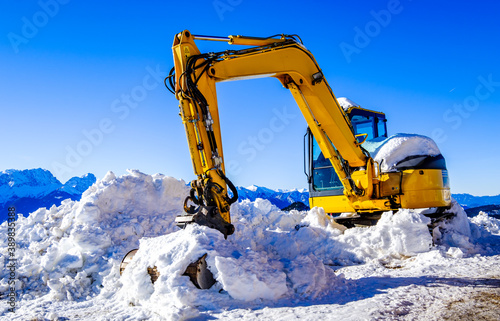 excavator at a construction site