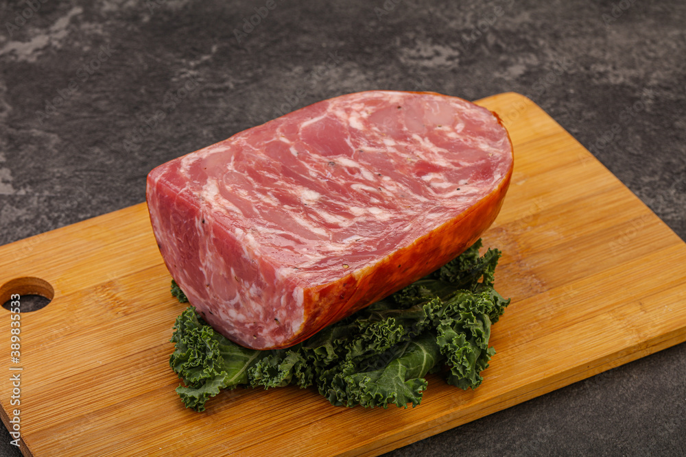 Beef ham piece over board Beef ham piece over board