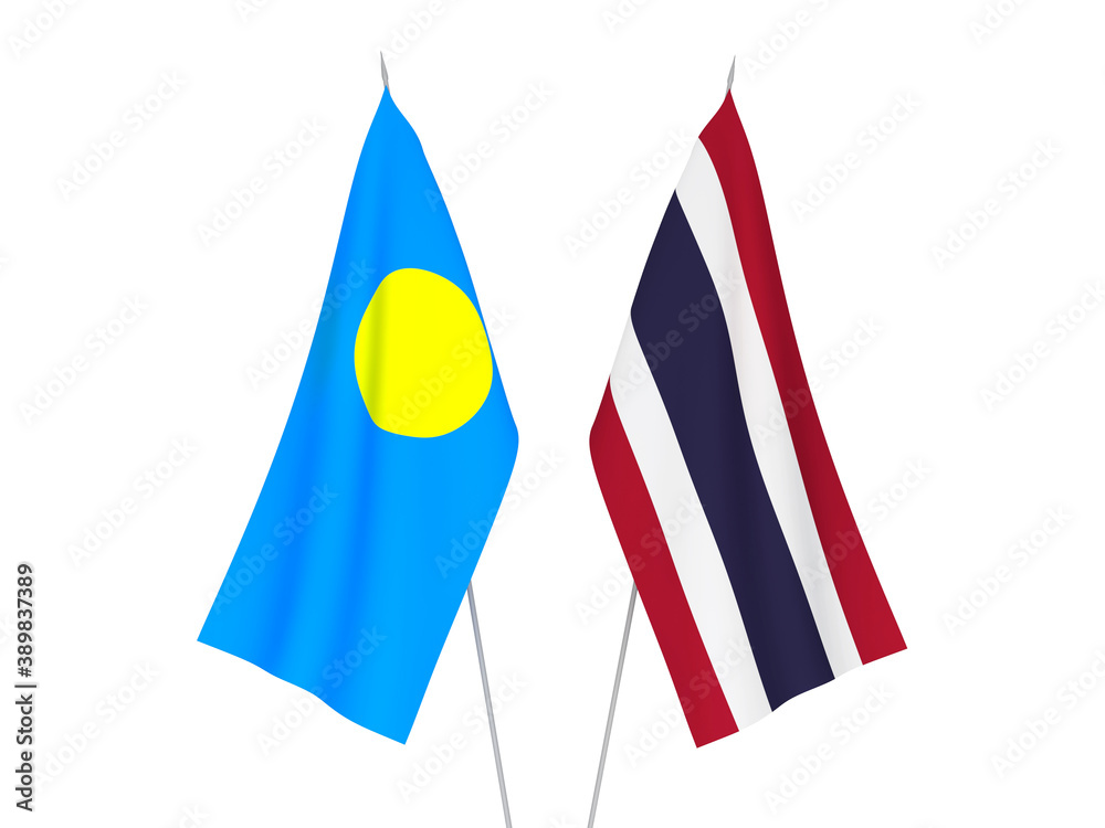 Thailand and Palau flags