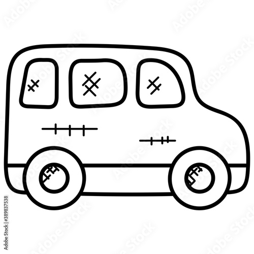 
A road transport bus, school or passenger bus
