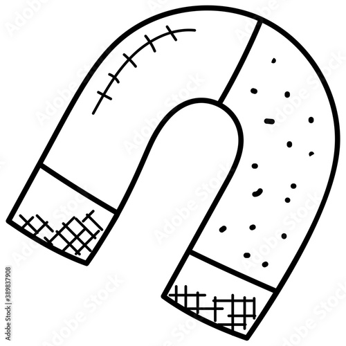 
A u shaped magnet  concept of practical physics science
