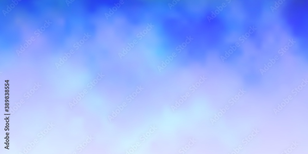 Light BLUE vector background with clouds. Light BLUE vector background with clouds.