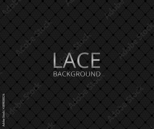 Template of greeting or wedding invitation card with lace frame