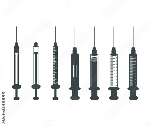 syringe Injection Illustration clipart symbol icon vector design
