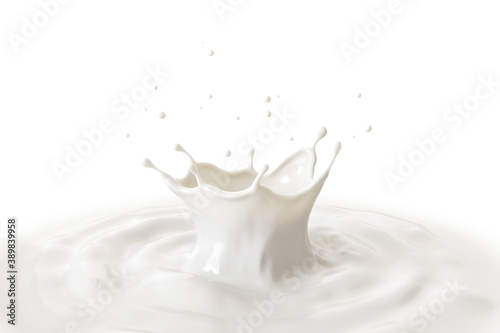 Milk splashing and pouring