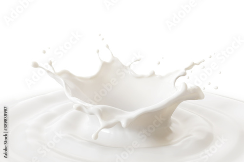 Milk splashing and pouring photo