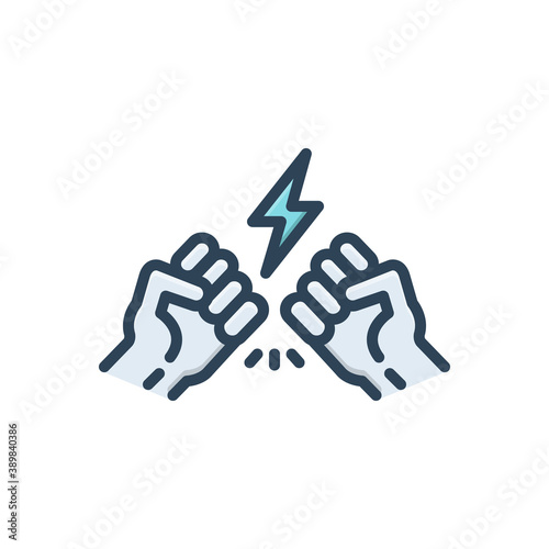 Color illustration  icon for controversy