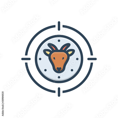 Color illustration  icon for hunter