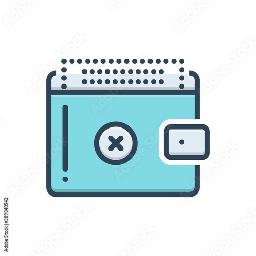 Color illustration  icon for lose