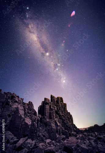 Bombo Headland under starry night sky Australia