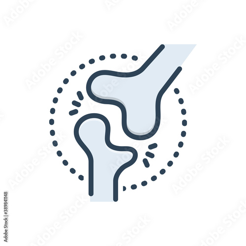 Color illustration  icon for bone