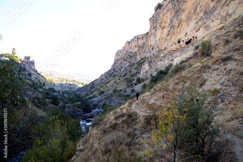 Turkey Country, Tunceli Province, mountain landscape in autumn indelikleri cave location
