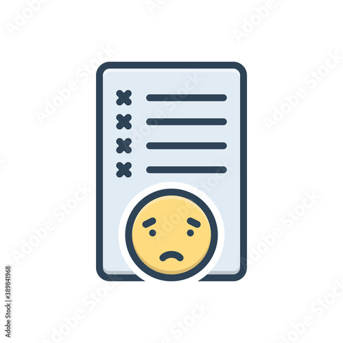 Color illustration  icon for mistake