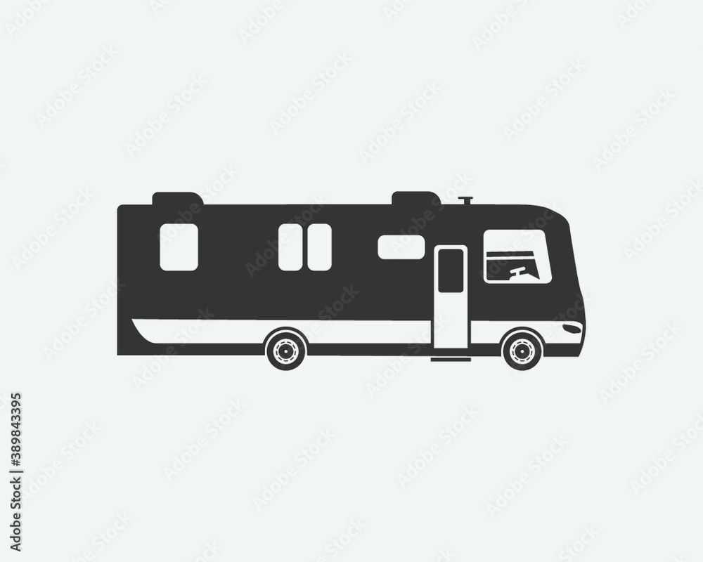 Class A Motor Home Sign Symbol Icon Vector Illustration, Class A Motor Home Sign Symbol Icon Vector Illustration,