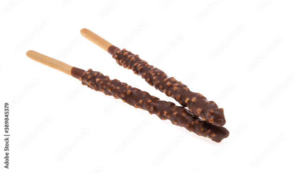biscuit sticks in chocolate isolated biscuit sticks in chocolate isolated