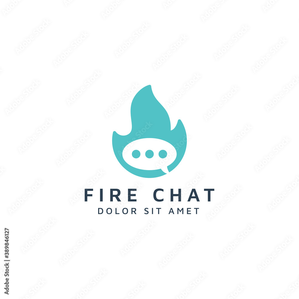 fire and chat negative space logo design fire and chat negative space logo design