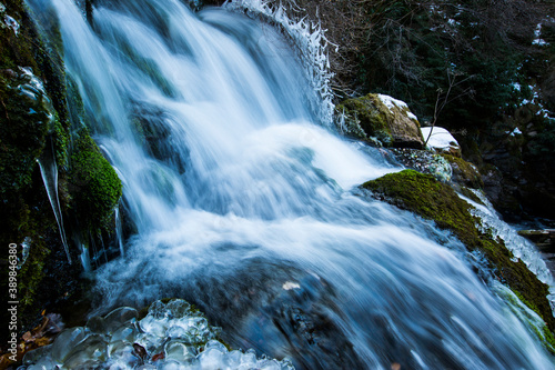 Winter in Llobregat river waterfall  Barcelona  Pyrenees  Spain