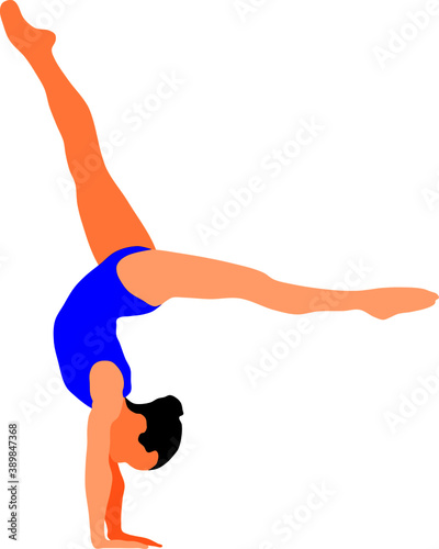 vector silhouette of gymnast