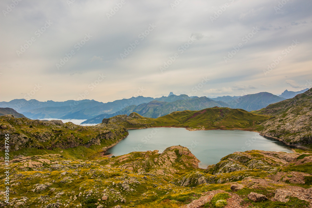 Summer mountain landscape near Aguas Tuertas and Ibon De Estanes, Pyrenees, Spain