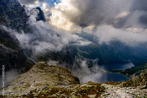 Czarny Staw pod Rysami (Black Lake below Mount Rysy) is a mountain lake on the Polish side of Mount Rysy in the Tatra mountains. At 1,583 m above sea level, it overlooks the nearby lake of Morskie Oko