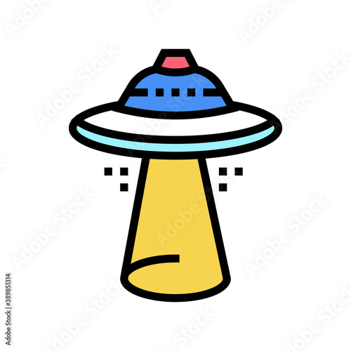 ufo geek color icon vector. ufo geek sign. isolated symbol illustration