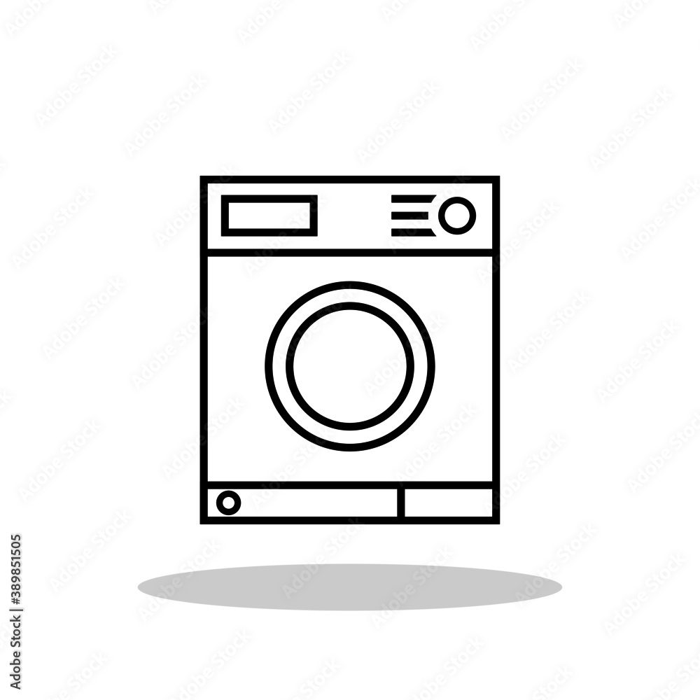 Washing Machine icon in trendy flat style. Laundry symbol for your web site design, logo, app, UI Vector EPS 10. 