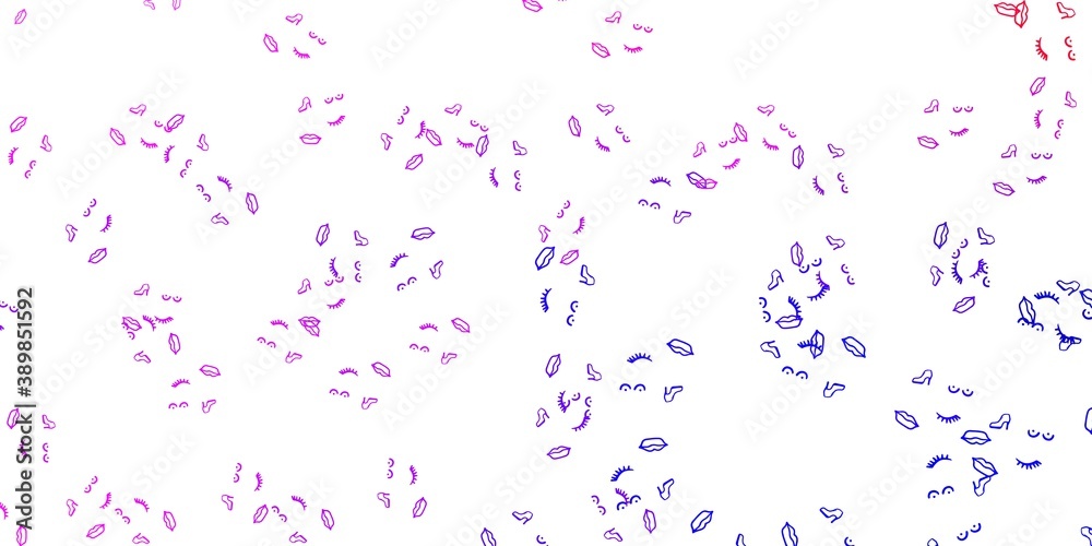 Light Purple, Pink vector pattern with feminism elements. Light Purple, Pink vector pattern with feminism elements.