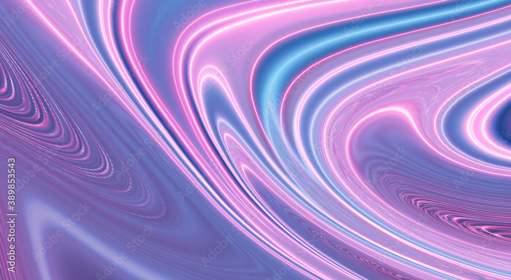 Fototapeta premium Abstract ultraviolet blank background, neon light. Blue and pink color gradient, lines and rays, oblique lines. Liquid lines.