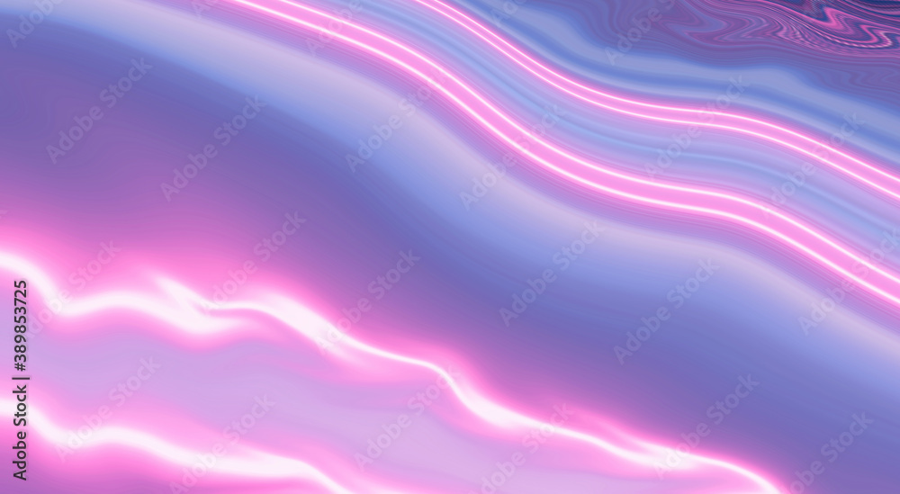 Obraz premium Abstract ultraviolet blank background, neon light. Blue and pink color gradient, lines and rays, oblique lines. Liquid lines.
