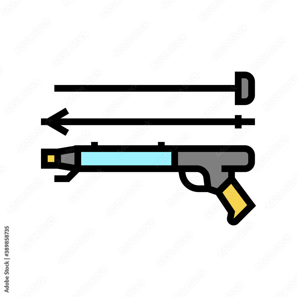 harpoon weapon color icon vector. harpoon weapon sign. isolated symbol illustration