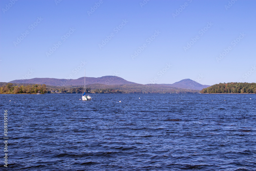 Lake Memframagog, Newport, VT and sailboat
