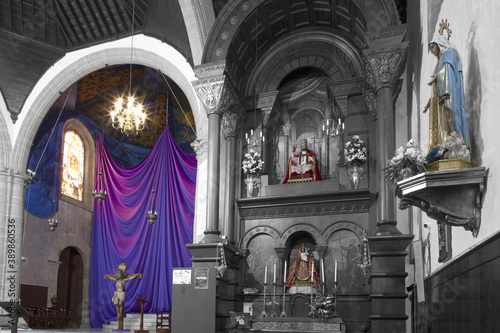 Interior of the Church of San Pedro Apóstol in the City of Güímar.