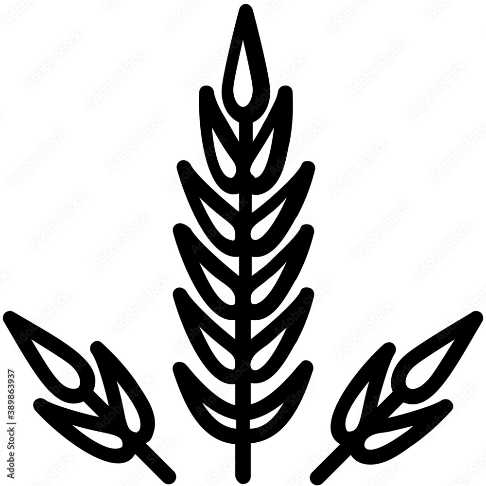 
Grain seeds depiction in a icon representing agriculture emblem 
