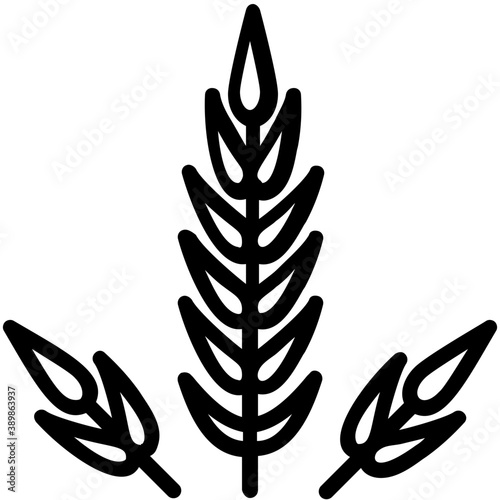 
Grain seeds depiction in a icon representing agriculture emblem 
