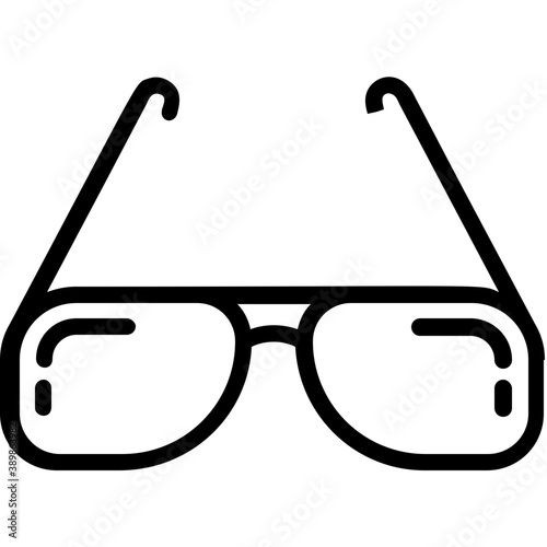 
An  icon showing designed eye wear glasses depicting police glasses 
