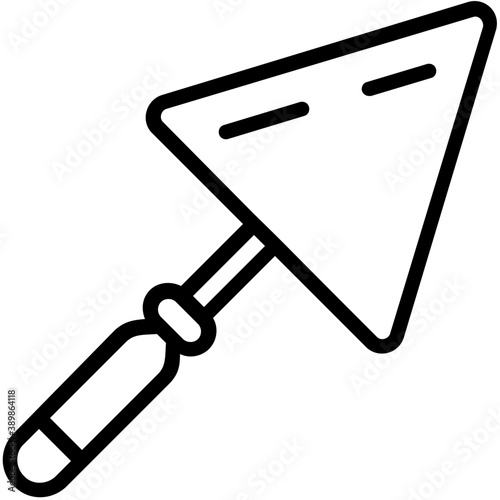 
A hand trowel used for construction and brickwork symbolizing masonry trowel 
