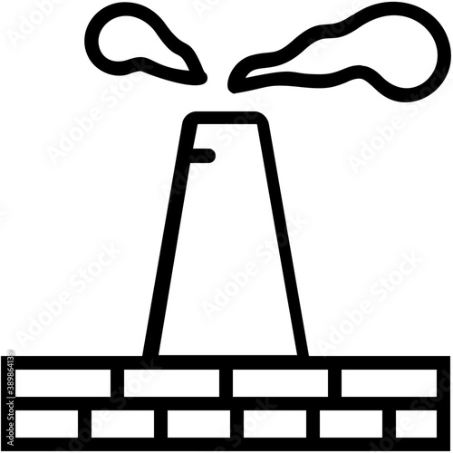 
A fire smoke is coming outwards from chimney with the bricks aside depicting brick kiln 
