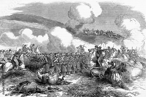 Fényképezés Charge of the Chasseurs D'Afrique, French cavalry, battle of Balaclava
