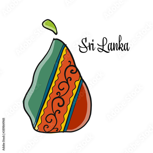 Sri Lanka map, sketch for your design