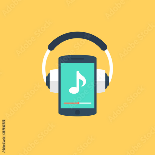 
A music player, mp3 or ipod with earphones 
