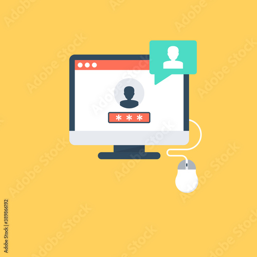 
Two persons with chat bubbles are talking or discussing 
